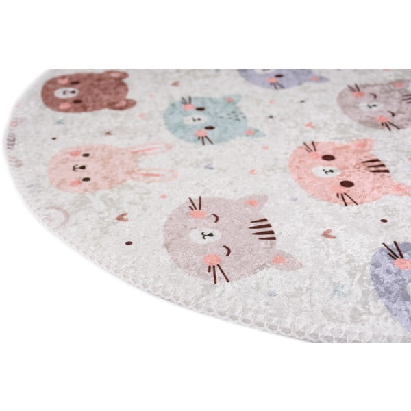 Elevandiluu värvi pestav laste vaip ø100 cm Cute Animals - Vitaus-image-2