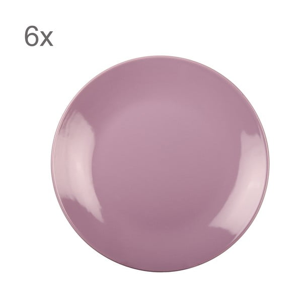 Sada 6 dezertních talířů Kaleidos 21 cm, fialová