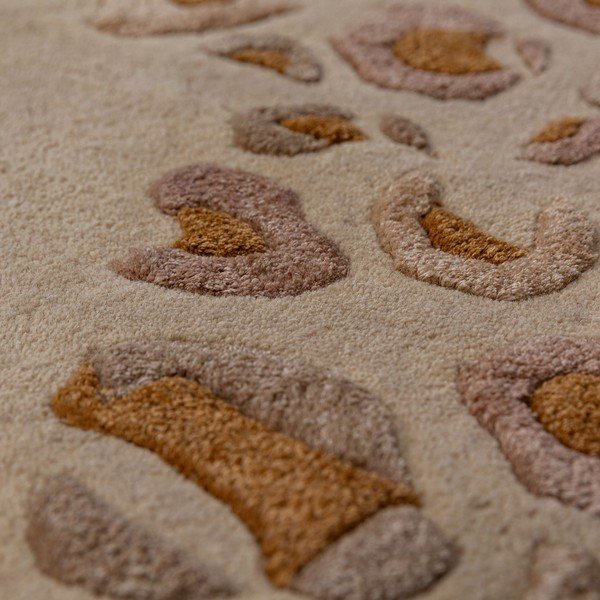 Käsitsi kootud villasegu vaip naturaalses värvitoonis 140x200 cm Leopard Frame - Flair Rugs-image-2