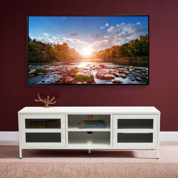Valge terasest telekaalus 150x50x45 cm Acier - Premier Housewares-image-4