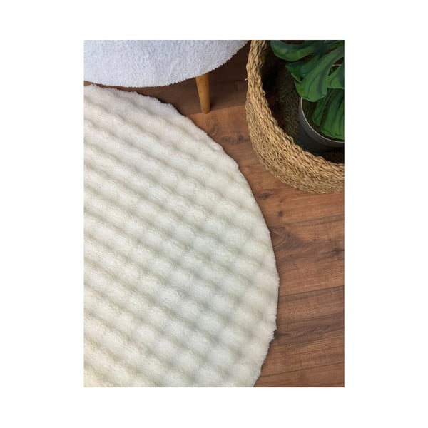 Kreem pestav ümmargune vaip ø 120 cm Bubbly - Oyo Concept-image-4