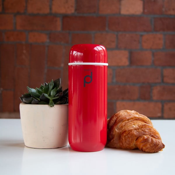 Červená vakuová termoska z nerezové oceli Pioneer Vacuum, 200 ml-image-4
