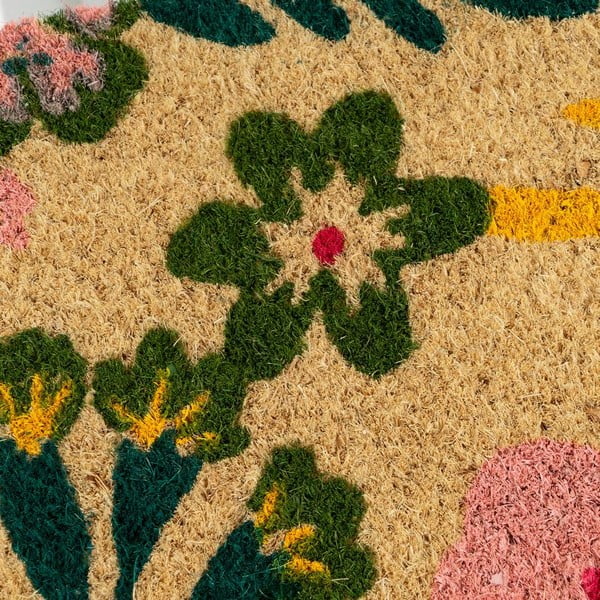 Kookoskiududest uksematt 40x60 cm Flora - Casa Selección-image-1