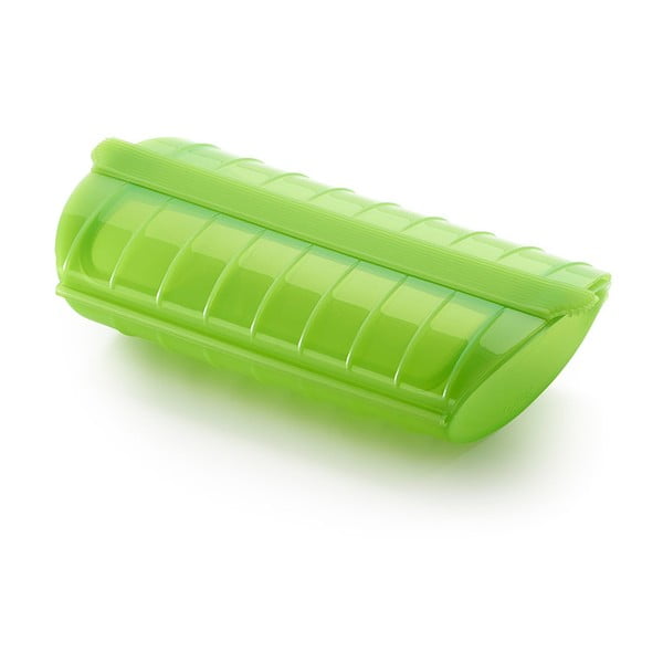 Roheline silikoonist mahuti koos aurutamisalusega Steam Case - Lékué