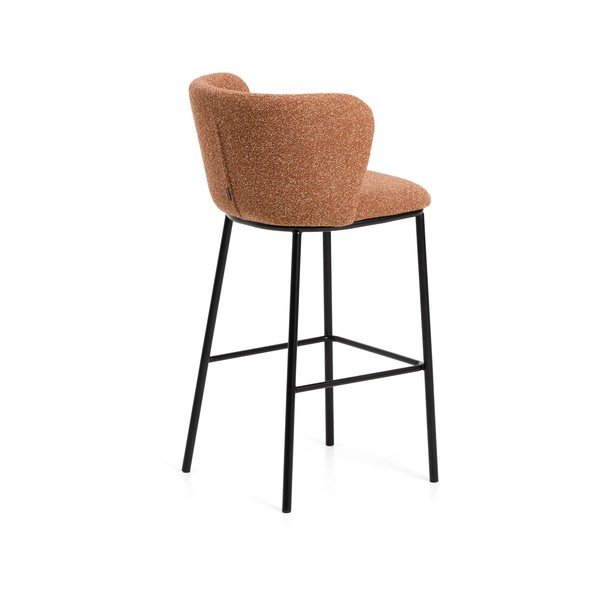 Terrakota värvi polsterdatud baaritool (istme kõrgus 75 cm) Ciselia - Kave Home-image-4