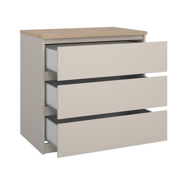 Kreemikas kummut 77x76x50 cm Naia - Tvilum-image-3