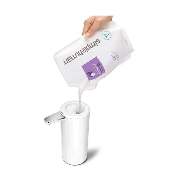 Valge automaatne terasest seebidosaator 266 ml - simplehuman-image-4