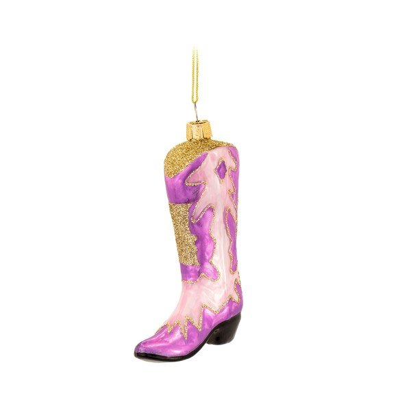 Klaasist jõulukaunistus, 7 cm Cowboy Boot – Sass & Belle