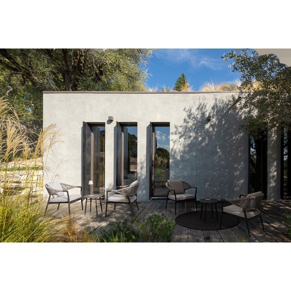 Khaki/taupe värvi alumiiniumist aiamööbli komplekt kahele Millor - Bizzotto-image-1