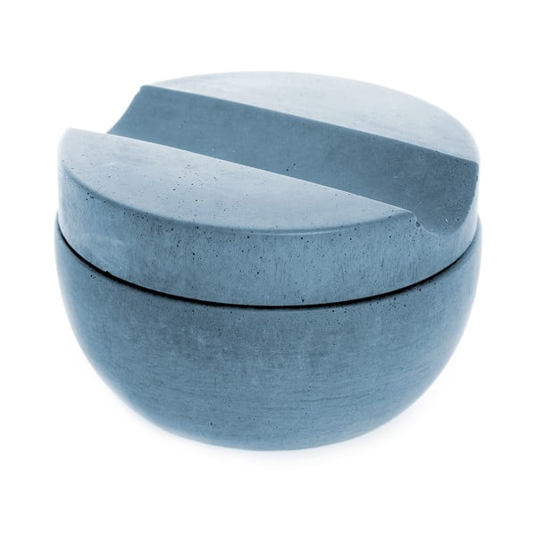 Modrá betonová miska na holení s mýdlem s vůní santalu Iris Hantverk