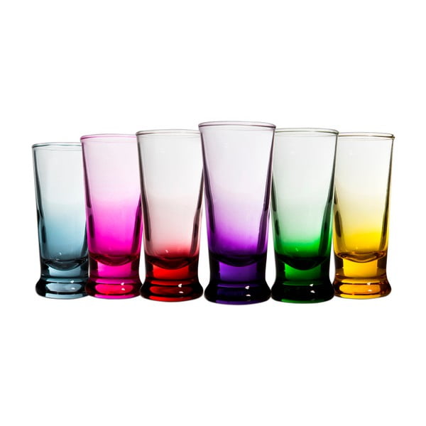 Sada 6 barevných sklenic Mezzo Springbreak, 60 ml