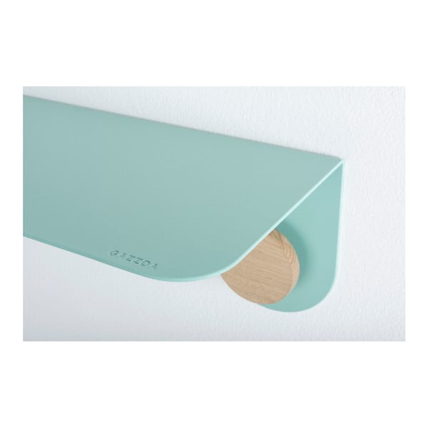 Tammepuidust rohelisest terasest seinariiul 2 konksuga , pikkus 70 cm Hook - Gazzda-image-3