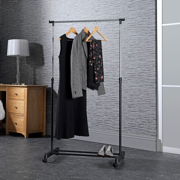 Must metallist riidestange 85x94x48 cm - Addis-image-1