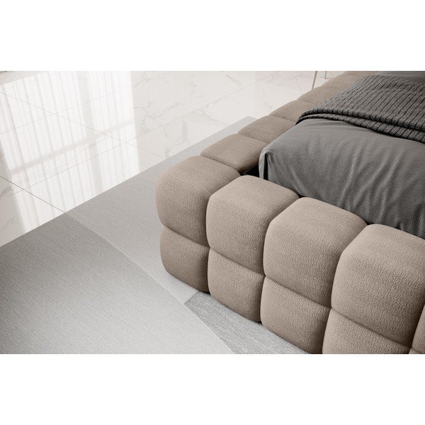 Helepruun polsterdatud kaheinimesevoodi koos panipaiga ja voodipõhjaga 160x200 cm Dizzle - ELTAP-image-3