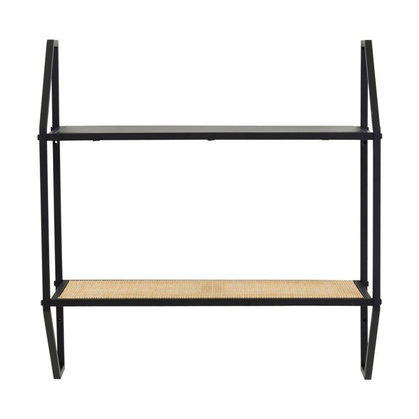 Must/naturaalse värvi astmeline metallriiul 61 cm Depok - Premier Housewares-image-4