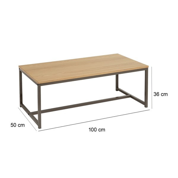 Puiduvärvi diivanilaud 50x100 cm - Casa Selección-image-3