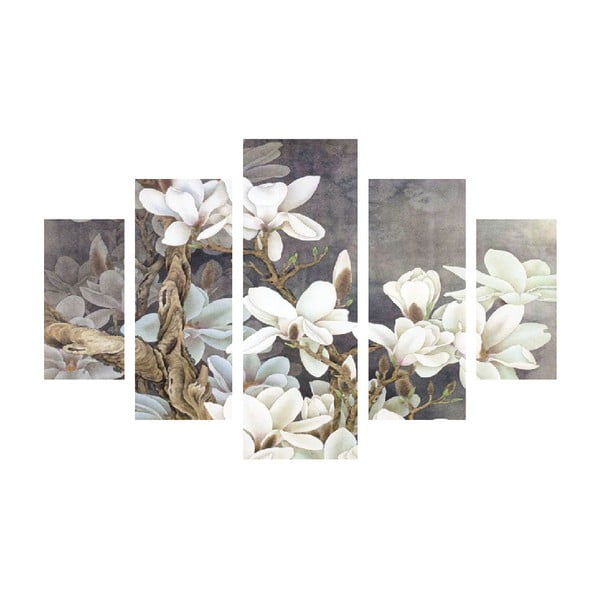 Mitmeosaline maal Valge õis, 92 x 56 cm - Wallity