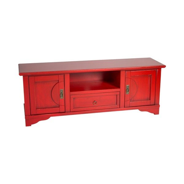 Červený TV stolek Evergreen House Credenza