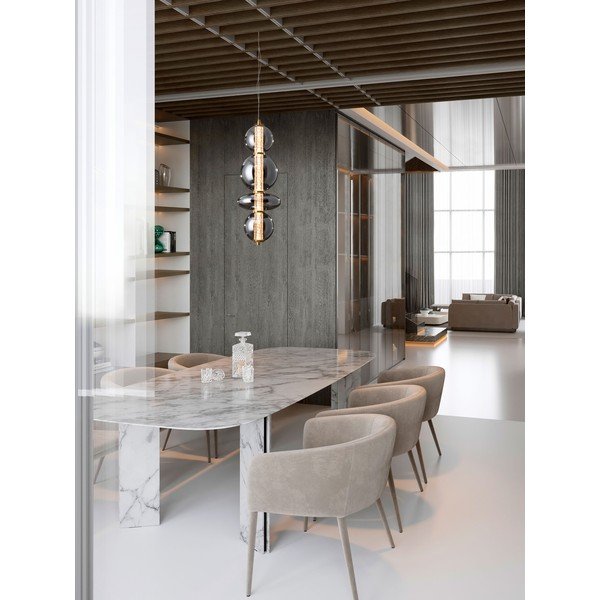 Hall metallist LED-ripplamp klaasist varjuga, ø 25,5 cm Navi - Nova Luce-image-1