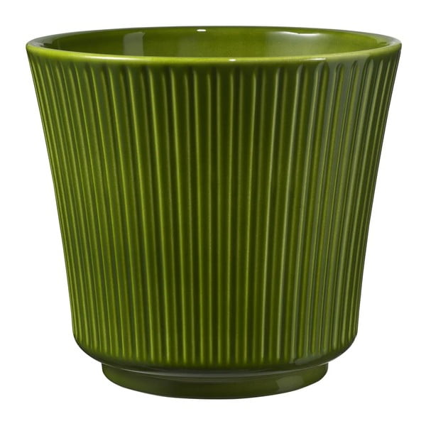 Zelený keramický květináč Big pots Gloss, ø 16 cm
