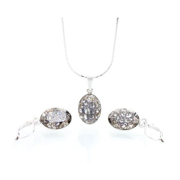 Set náhrdelníku a náušnic se Swarovski krystaly Yasmine Oval