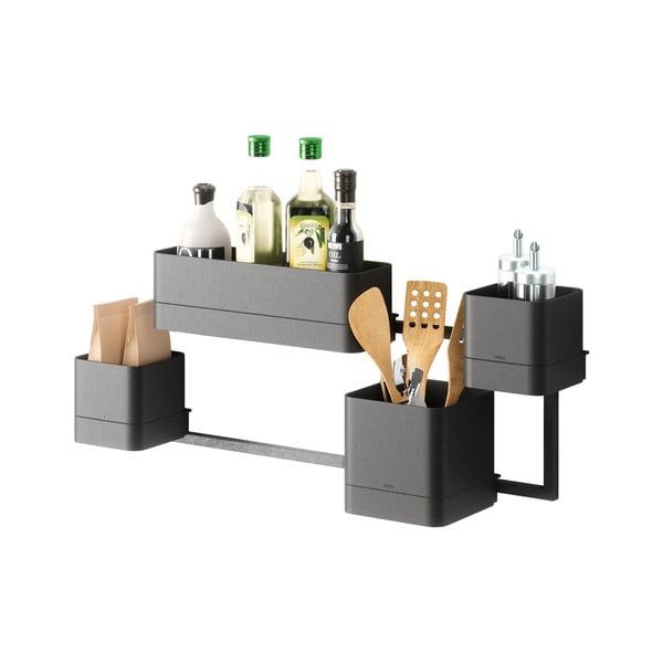 Plastikust rippuvad taimepotid maitsetaimede jaoks 4 tk komplektis Cubiko – Umbra-image-4