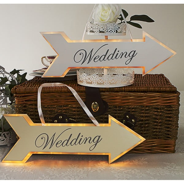 Svatební dekorace s LED světly Arrow