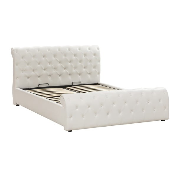 Čalouněná postel Matr 160x180 cm, bílá