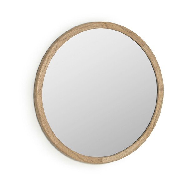 Puitraamiga seinapeegel ø 80 cm Alum - Kave Home