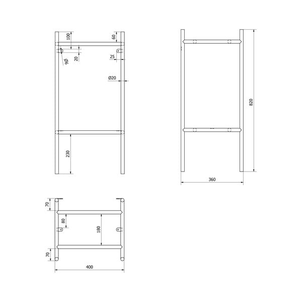 Must metallist valamualus  40x82 cm Puno – Sapho-image-3