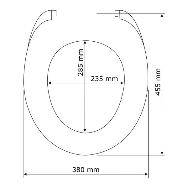 Lihtne sulgemisega WC-iste , 45 x 37,5 cm Astera - Wenko-image-3