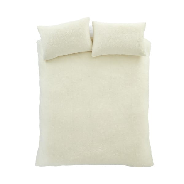 Kreemjas kahekohaline voodipesu buklee 200x200 cm Cosy - Catherine Lansfield-image-2