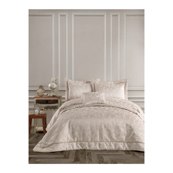Set přehozu přes postel a 2 povlaků na polštář Bambina Cappuccino, 250 x 260 cm