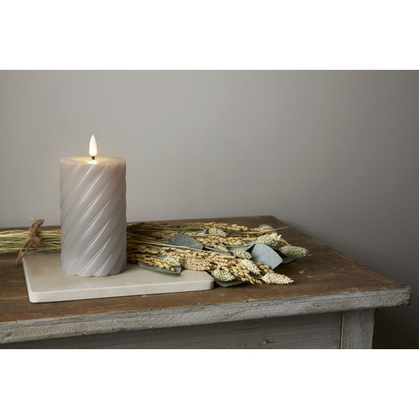 Hallist vahast LED-küünal, kõrgus 15 cm Flamme Swirl - Star Trading-image-4