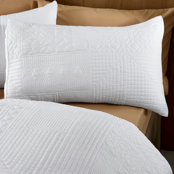 Valge voodipesu üheinimesevoodile 135x200 cm Folkstone Geo - Catherine Lansfield-image-2