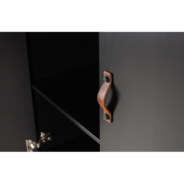 Mustast männist riidekapp 94x180 cm Dian - WOOOD-image-1