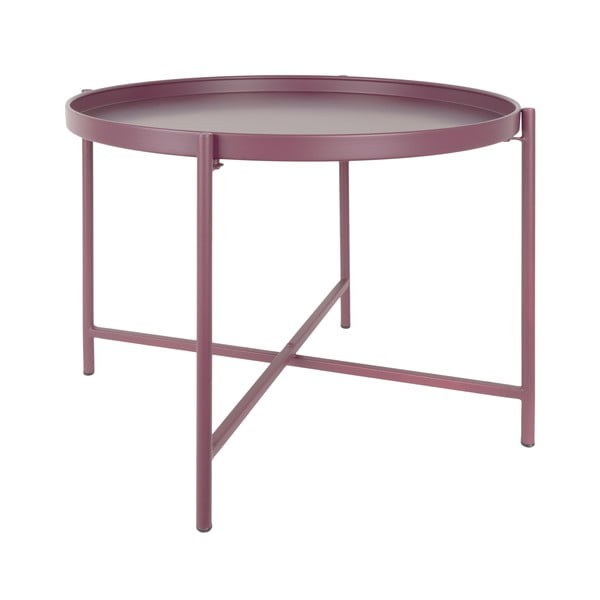 Lilla metallist ümmargune diivanilaud ø 50 cm Meseta – Leitmotiv