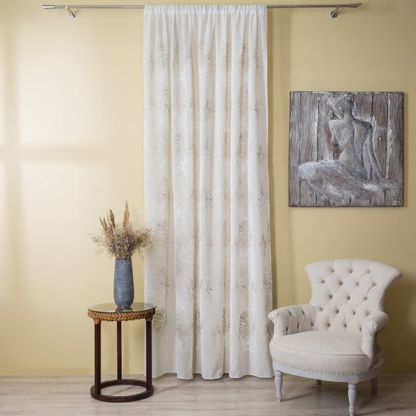 Beež kardin 140x260 cm Cybele - Mendola Fabrics-image-3