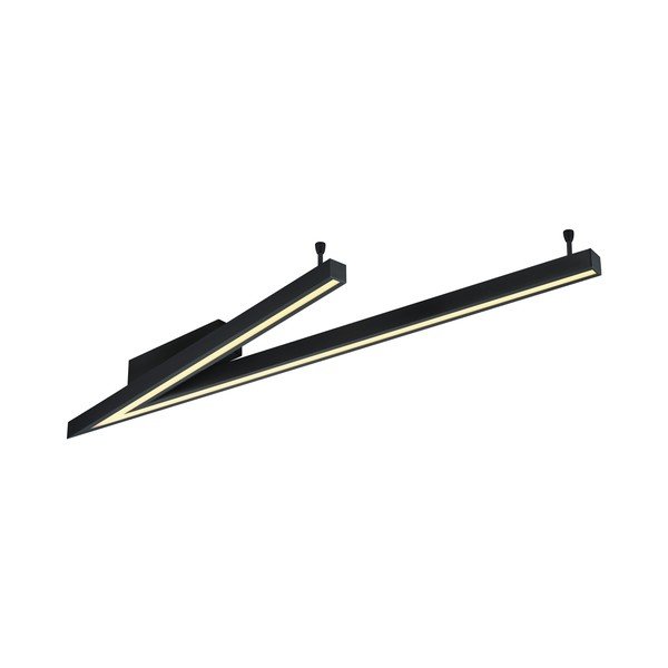 Must LED laevalgusti hääljuhtimise/mobiilirakenduse juhtimisega metallist varjuga 35x127,5 cm Cicanto - CINQUE-image-2