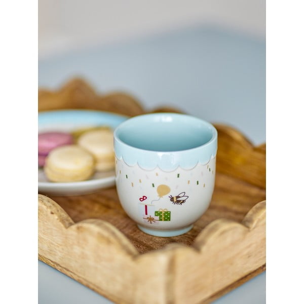 Sinine/kreem kivikeraamikast laste kruus 150 ml Celebrate - Bloomingville Mini-image-4