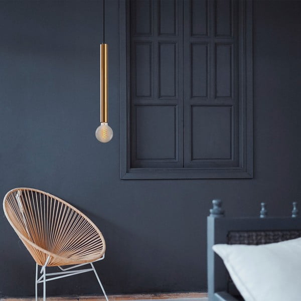 Kuldne rippvalgusti metallist varjuga ø 4 cm Tempo - Opviq lights-image-1