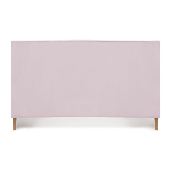 Růžová postel s přírodními nohami Vivonita Kent, 140 x 200 cm-image-2