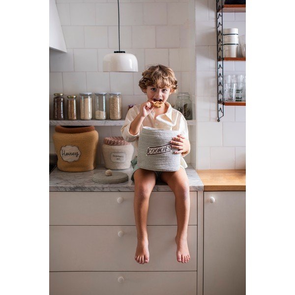 Helepruun riidest laste mänguasjakorv ø 28x27 cm Honey Pot - Lorena Canals-image-4