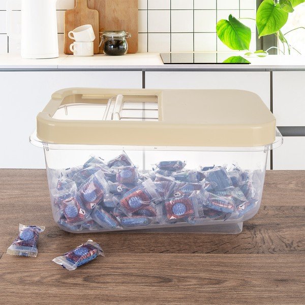 Kaanega plastikust hoiukarp 35x20x18 cm Slop - Orion-image-4