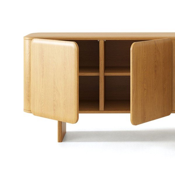 Naturaalsest tammepuidust kummut 160x76x45 cm Charlotte - Micadoni-image-4