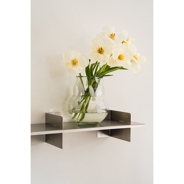 Valgest klaasist käsitöövaas (kõrgus 22 cm) Dam - noo.ma-image-1