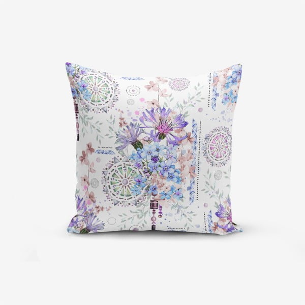 Padjaümbris puuvillaseguga Sinine lilla Isleyen Carklar, 45 x 45 cm - Minimalist Cushion Covers