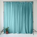 Türkiissinine linane kardin 140x250 cm Coastal Blue - Linen Tales