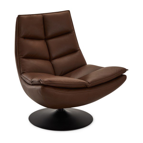 Tumepruun nahast tugitool Miami - Furnhouse-image-2