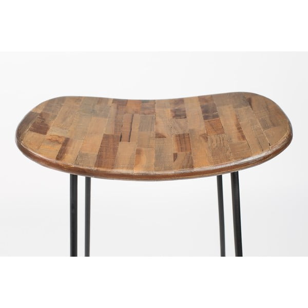 Tiikpuidust baaritool 80 cm Tangle - White Label-image-1